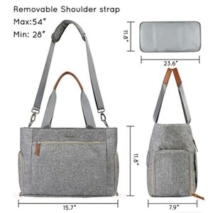 Mommore Diaper Tote Bag with 15 Inch Laptop Sleeve
